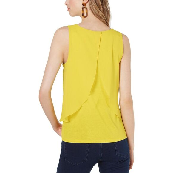 BAR III Womens Layered Look Sleeveless V Neck Top - Picture 2 of 2